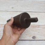 Solid steel stepped cone mandrel stake with square shank for ring sizing, jewelry making, blacksmithing, and metal forming.