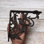 Decorative Cast Iron Bird Shelf Brackets Set of 2 – Rustic Heavy Duty Wall Shelf Supports, Vintage Farmhouse Floating Shelf - Image 9