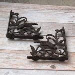 Decorative Cast Iron Bird Shelf Brackets Set of 2 – Rustic Heavy Duty Wall Shelf Supports, Vintage Farmhouse Floating Shelf - Image 2
