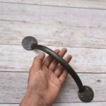 Hand Forged Iron Door Pull Handle Pair – Rustic Barn Door Handle for Wooden Doors, Gates & Entrance Lot Of 2 - Image 4