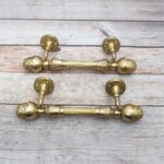 Vintage Victorian style Cast Brass Large Heavy door gate Pull handles Gate & Entrance 2 Pcs Lot - Image 10