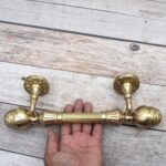 Vintage Victorian style Cast Brass Large Heavy door gate Pull handles Gate & Entrance 2 Pcs Lot - Image 8