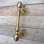 Vintage Victorian style Cast Brass Large Heavy door gate Pull handles Gate & Entrance 2 Pcs Lot - Image 7