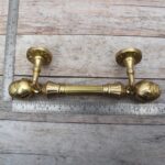 Vintage Victorian style Cast Brass Large Heavy door gate Pull handles Gate & Entrance 2 Pcs Lot - Image 2