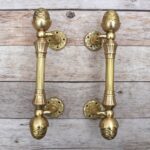 Vintage Victorian style Cast Brass Large Heavy door gate Pull handles Gate & Entrance 2 Pcs Lot - Image 6