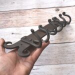 Hand Forged Iron 6 Hook Wall Coat Rack – Rustic Farmhouse Heavy Duty Wall Mounted Coat, Hat & Towel Hook Organizer - Image 8
