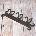 Hand Forged Iron 6 Hook Wall Coat Rack – Rustic Farmhouse Heavy Duty Wall Mounted Coat, Hat & Towel Hook Organizer - Image 11