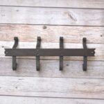 Hand Forged Iron Wall Mounted Coat Rack with 4 Hooks – Rustic Farmhouse Entryway Coat & Hat Rack - Image 5