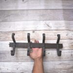 Hand Forged Iron Wall Mounted Coat Rack with 4 Hooks – Rustic Farmhouse Entryway Coat & Hat Rack - Image 6
