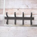 Hand Forged Iron Wall Mounted Coat Rack with 4 Hooks – Rustic Farmhouse Entryway Coat & Hat Rack - Image 10