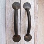 Iron Handforged Door Handle Pulls Farmhouse Rustic Gate Barn Decor 2 Pcs Lot - Image 5
