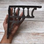 Heavy Duty Cast Iron Shelf Bracket , Vintage Decorative Wall Shelf Support | Rustic Antique Farmhouse Floating Shelf Bracket Set Of 2 - Image 5