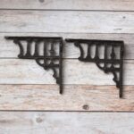 Heavy Duty Cast Iron Shelf Bracket , Vintage Decorative Wall Shelf Support | Rustic Antique Farmhouse Floating Shelf Bracket Set Of 2 - Image 9