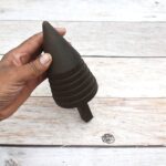 Heavy duty steel stepped cone mandrel hardy tool for anvil used for ring forming, tube expanding, blacksmithing and metal shaping.