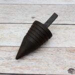 Heavy duty steel stepped cone mandrel hardy tool for anvil used for ring forming, tube expanding, blacksmithing and metal shaping.