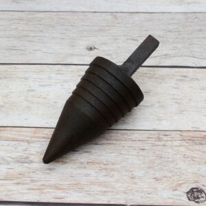 Heavy duty steel stepped cone mandrel hardy tool for anvil used for ring forming, tube expanding, blacksmithing and metal shaping.