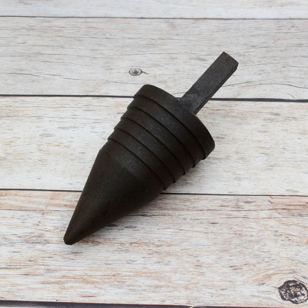 Heavy duty steel stepped cone mandrel hardy tool for anvil used for ring forming, tube expanding, blacksmithing and metal shaping.