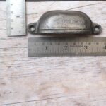Plain cast iron cup pull handles with antique black finish for cabinets, drawers, and furniture 6 Pcs - Image 6