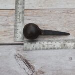 Solid steel ball stake hardy tool for anvil used for jewelry making, metal raising, doming, blacksmithing, and precision metal forming.