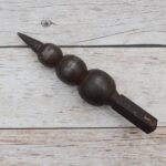 Solid Steel Triple Ball Anvil Stake with Graduated Spherical Heads for Metal Forming, Planishing, Jewelry Making, Blacksmithing and Silversmithing