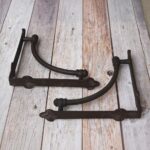 Rustic Cast Iron Shelf Brackets | Heavy Duty Wall Supports 2 Pcs Lot - Image 2