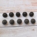Vintage Cast Iron Floral Cabinet Knobs – Set of 10 with Mounting Screws
