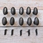 Vintage Cast Iron Oval Cabinet Knobs Set of 10 – Rustic Drawer Pull Handles for Kitchen Cabinets & Furniture (1)