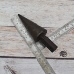 Solid steel cone mandrel hardy tool for anvil used for ring forming, jewelry making, blacksmithing, and precision metal shaping.