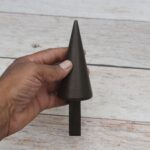 Solid steel cone mandrel hardy tool for anvil used for ring forming, jewelry making, blacksmithing, and precision metal shaping.