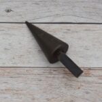 Solid steel cone mandrel hardy tool for anvil used for ring forming, jewelry making, blacksmithing, and precision metal shaping.