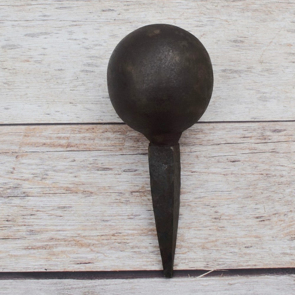 Solid Steel Ball Anvil Stake with Tapered Shank for Metal Forming, Planishing, Jewelry Making, Blacksmithing & Silversmithing
