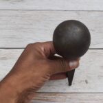 Solid Steel Ball Anvil Stake with Tapered Shank for Metal Forming, Planishing, Jewelry Making, Blacksmithing & Silversmithing