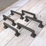 Modern Cast Iron Cabinet Pull Handles – Rustic Black Drawer Handles for Kitchen Cabinets, Dressers & Furniture 6 Pcs Lot - Image 7