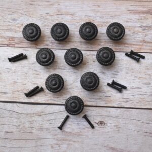 Premium Cast Iron • Rustic Antique Finish • Set of 10