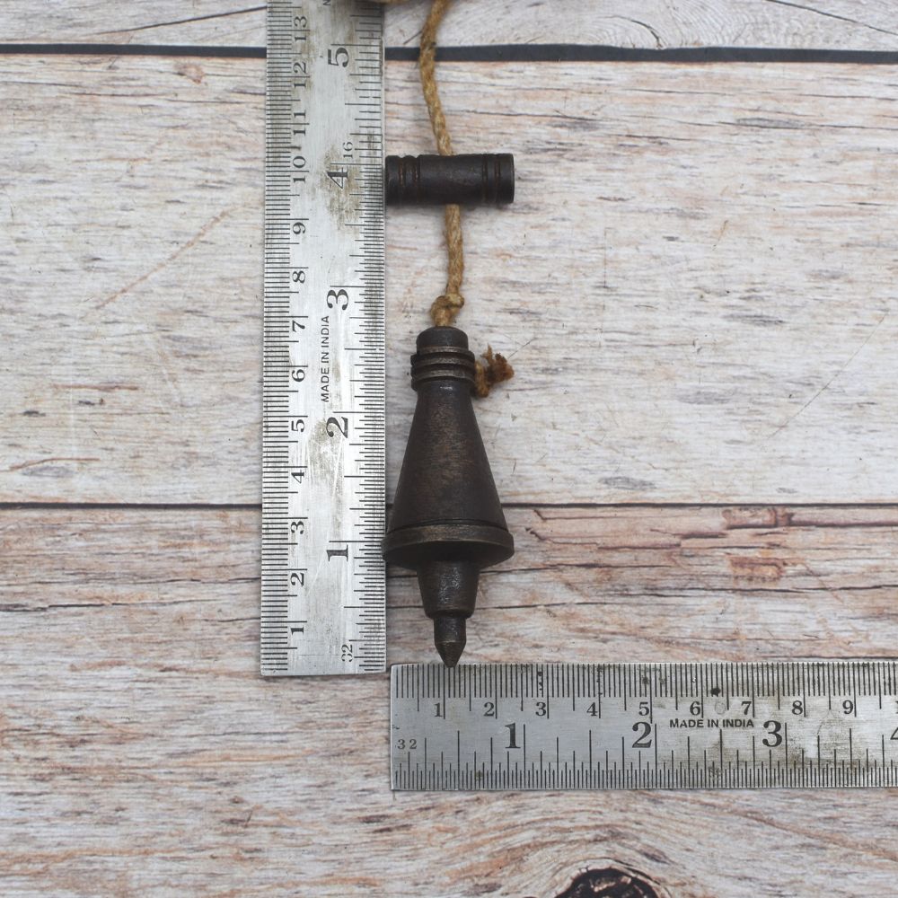 Vintage Miniature Handmade collectible iron leveling plumb bob tool salvage rustic Tool