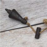 Vintage Miniature Handmade collectible iron leveling plumb bob tool salvage rustic Tool