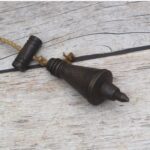 Vintage Miniature Handmade collectible iron leveling plumb bob tool salvage rustic Tool