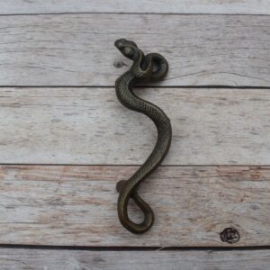 rattlesnake door pull, rattlesnake door handle, snake pull handle, cast iron snake handle, antique brass door pull, vintage door handle, rustic door hardware, western door handle, barn door pull, decorative snake handle, cabinet pull handle, wardrobe handle, gothic door hardware, farmhouse hardware, antique furniture handle, cast iron pull handle, reptile door handle, rustic cabinet hardware, vintage gate handle, restoration hardware