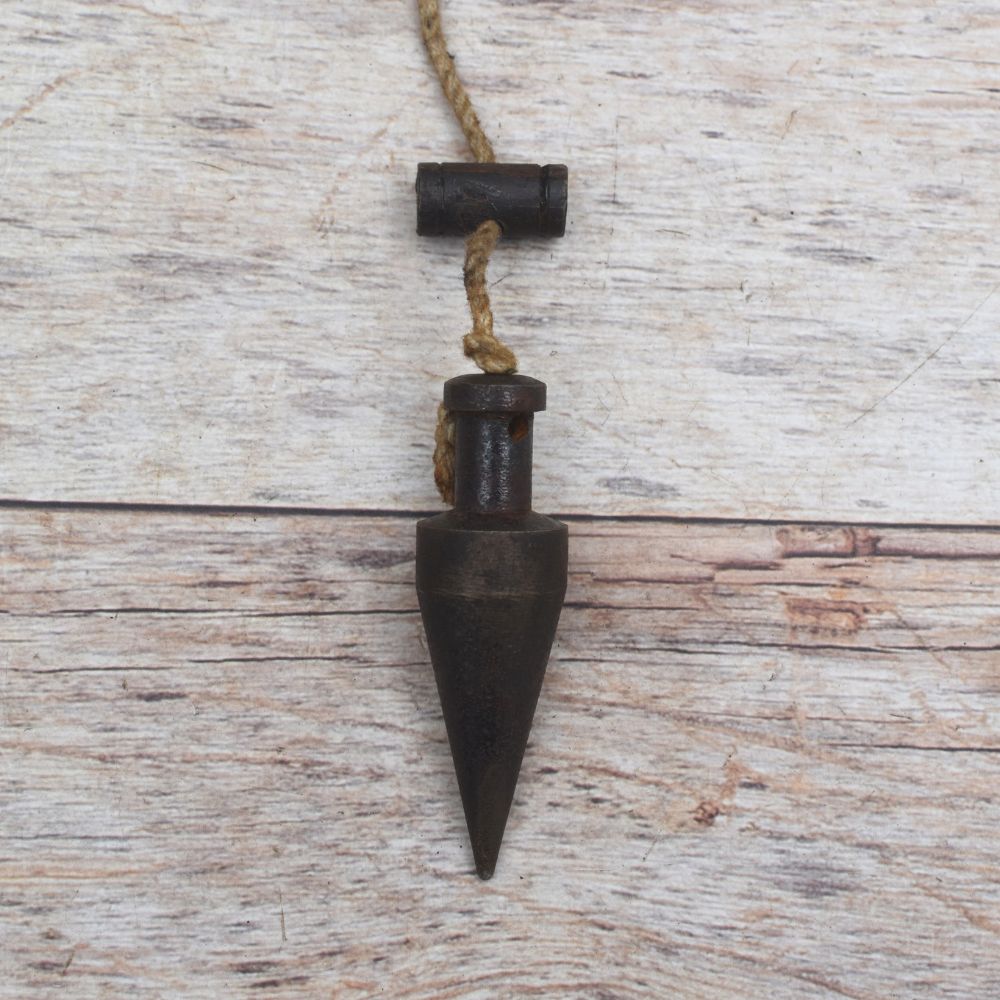 Traditional Masonry & Carpentry Alignment Tool | Antique Style Surveying Plumb Line Traditional Masonry & Carpentry Alignment Tool | Antique Style Surveying Plumb Line