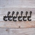 Set of 6 Vintage Cast Iron Swan Wall Hooks – Decorative Rustic Storage Hardware