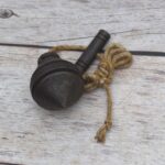 Vintage Iron Plumb Bob with String & Handle | Antique Masonry, Carpentry & Surveying Alignment Tool - Image 4
