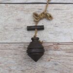 Vintage Iron Plumb Bob with String & Handle | Antique Masonry, Carpentry & Surveying Alignment Tool - Image 6