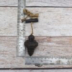 Vintage style iron Miniature collectible plumb bob leveling tool salvage rustic Tool - Image 9