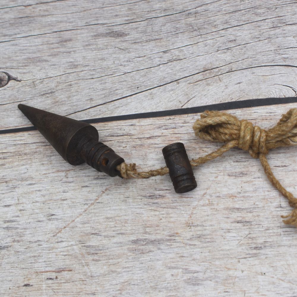 Vintage Miniature collectible iron leveling plumb bob tool salvage rustic Tool