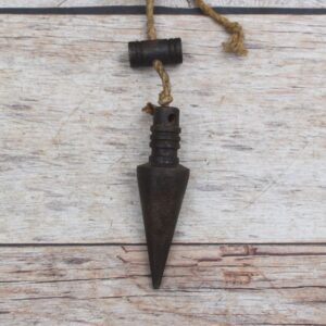 Vintage Miniature collectible iron leveling plumb bob tool salvage rustic Tool