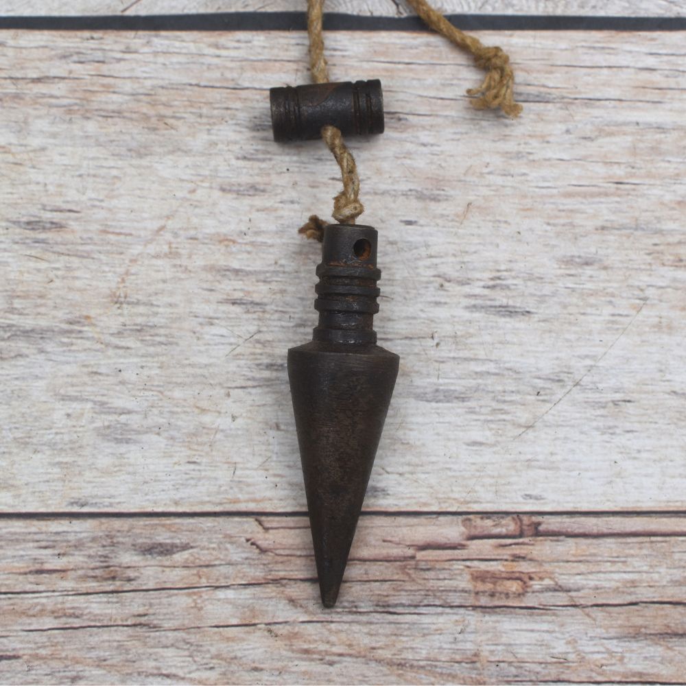 Vintage Miniature collectible iron leveling plumb bob tool salvage rustic Tool