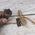 Vintage Miniature collectible iron leveling plumb bob tool salvage rustic Tool