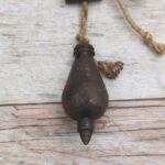 Vintage style iron leveling plumb bob tool collectible salvage rustic Miniature Tool farm Barn office decor