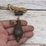 Vintage style iron leveling plumb bob tool collectible salvage rustic Miniature Tool farm Barn office decor