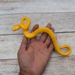 Yellow Cast Iron Rattlesnake Door Pull Handle | Decorative Snake Door Handle | Rustic Barn Door, Gate & Cabinet Pull